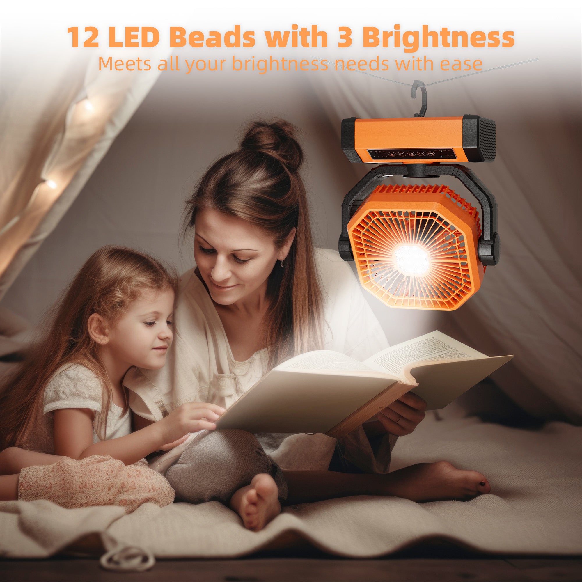 Xtao Portable Table Fan, 20000mAh Rechargeable Cordless Ventilator w/ LED Lantern, Remote, Hanger Hook, Timer, 270° Pivot 90° Oscillating 4 Speed Quiet Brushless Motor, Indoor & Outdoor Garden Patio Xtao Portable Table Fan, 20000mAh Rechargeable Cordless Ventilator w/ LED Lantern, Remote, Hanger Hook, Timer, 270° Pivot 90° Oscillating 4 Speed Quiet Brushless Motor, Indoor & Outdoor Garden Patio